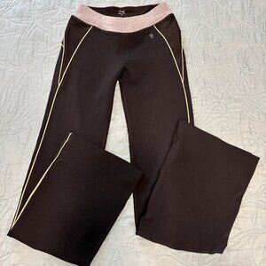 PH8 Women's Athletic Pants XS Flare Leg Black Green Trim
